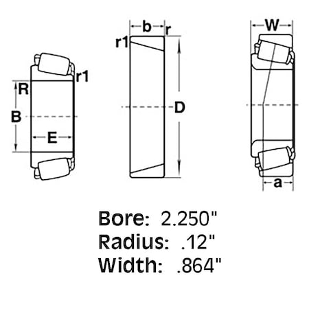 Aftermarket Tapered Roller Bearing Cone 012 Radius 832257M1